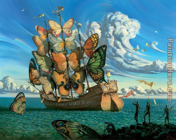 Vladimir Kush departure of the winged ship